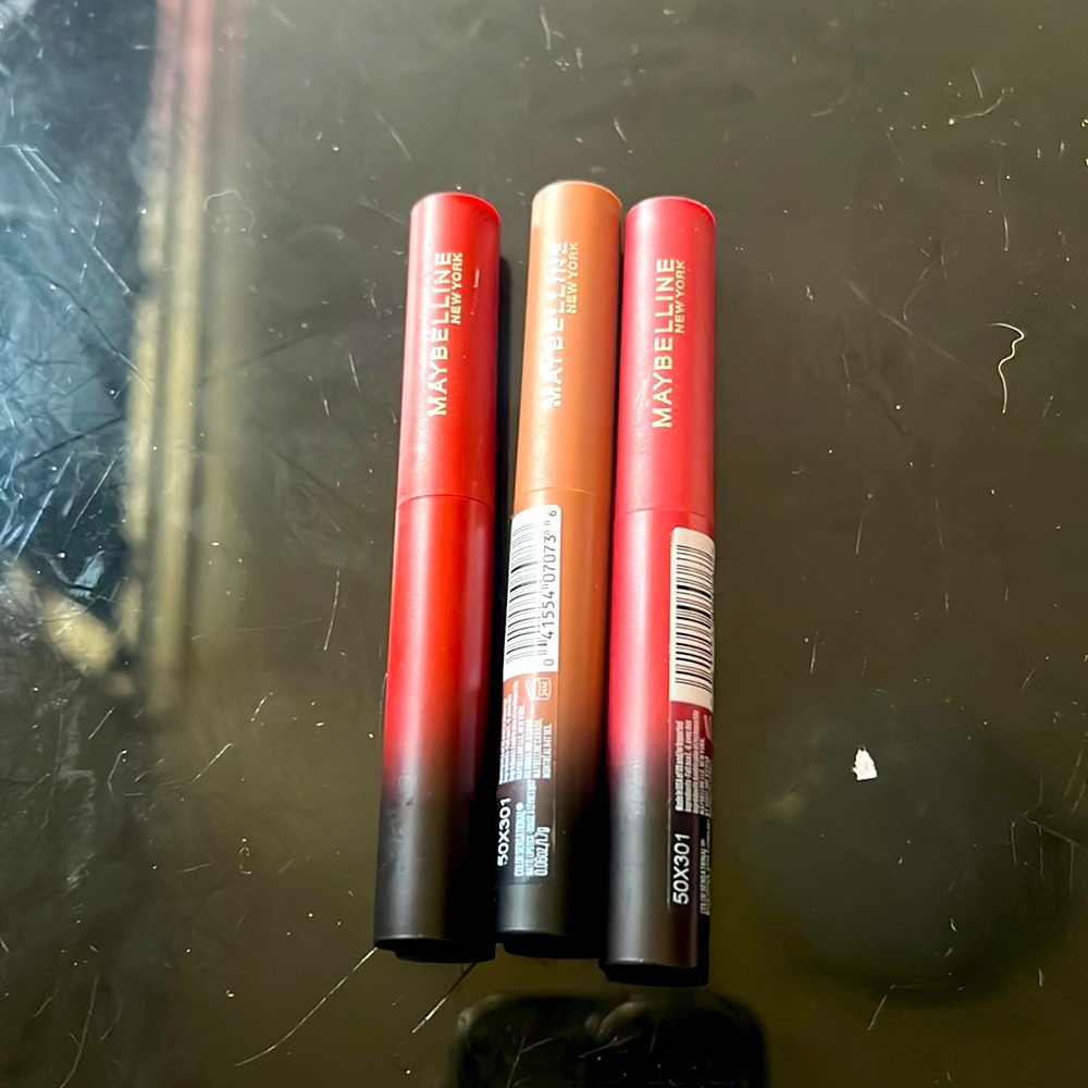 Maybelline lipstick set of 3